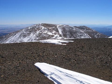 Mount Bross from the top of Mount Cameron None