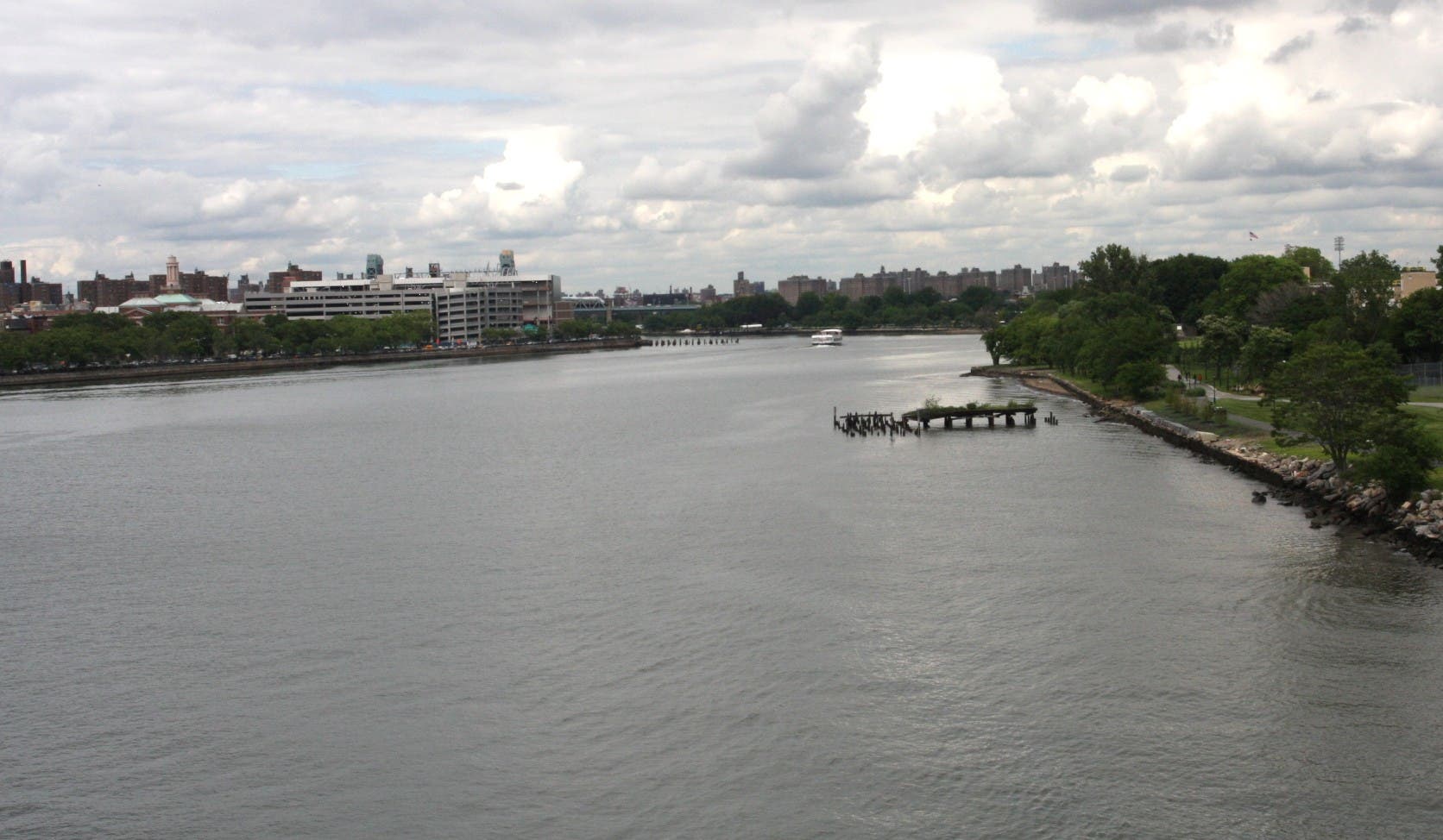 North-facing view of the river None