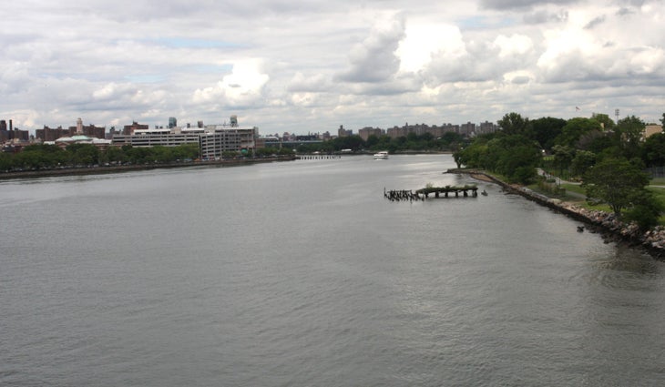 North-facing view of the river None