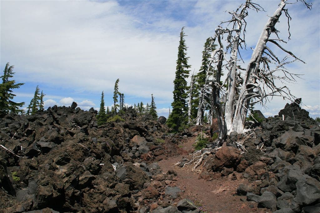 Pacific Crest trail, lava beds None