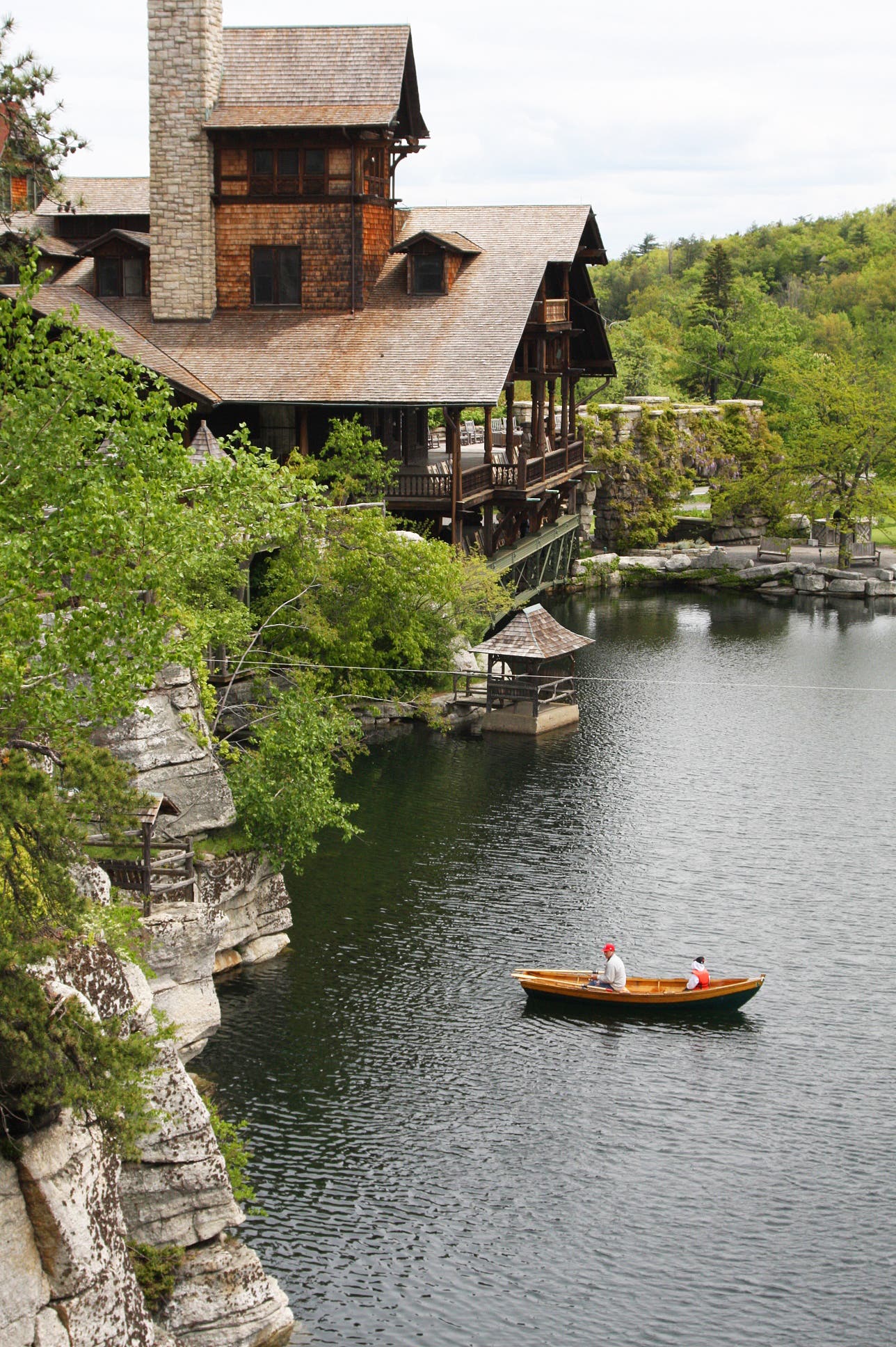 Paddle boating beneath the cliffs None