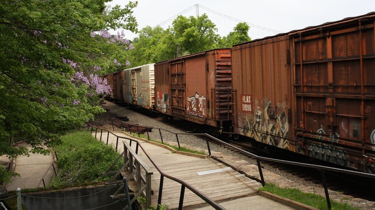 Passing train None