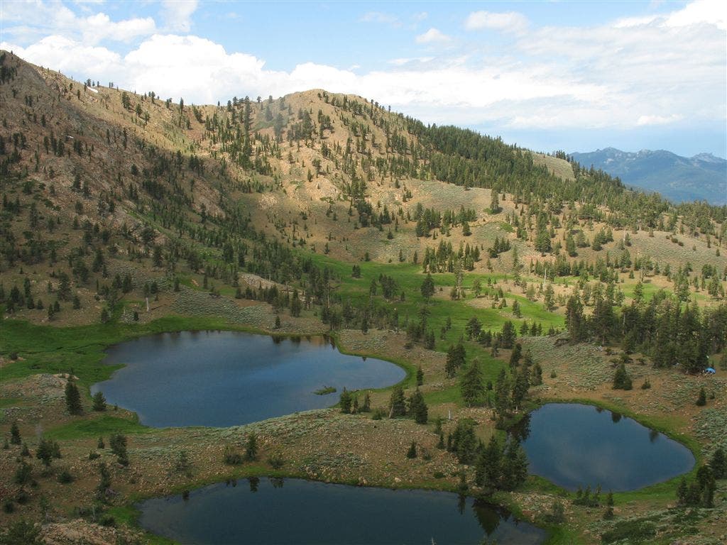 Rock-bound lake basin None