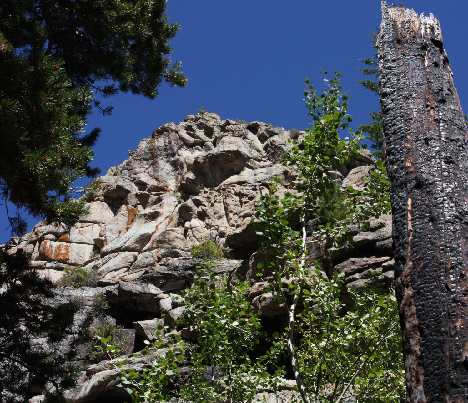 Rock formations near falls None