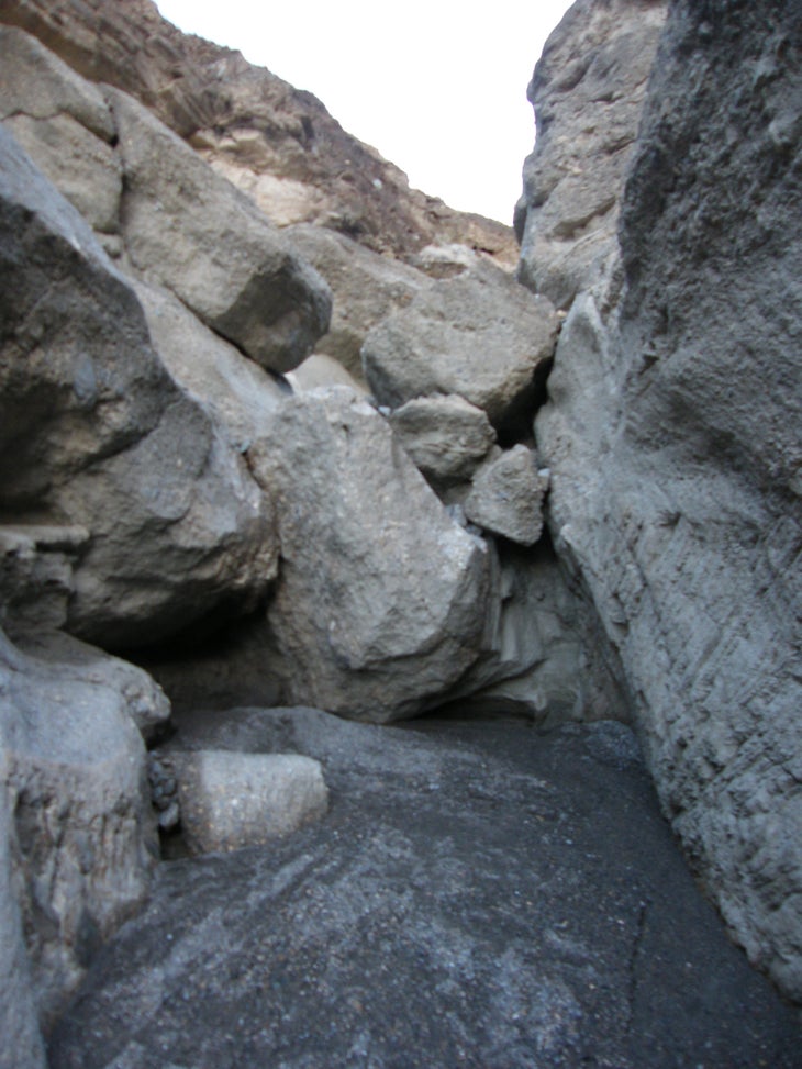 Rock slide. None