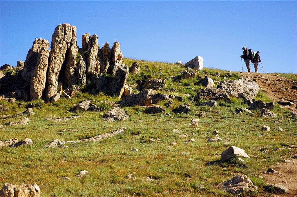 Rocky Outcroppings on the Divide None
