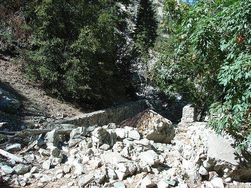 Ruined cabin foundation None