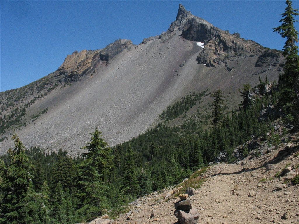 Scree-laced slopes of Mt. Thielsen None