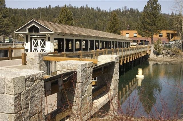 Side view of the dam None