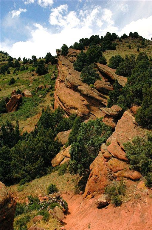 Solar Slab Red Rocks Hike Dakota Ridge via Red Rocks Trail near Denver, CO