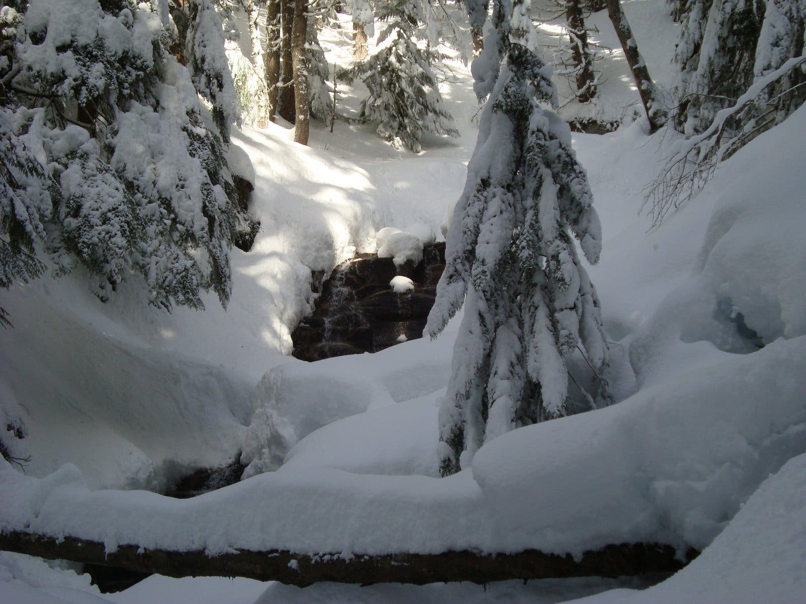 Snowy Waterfall None