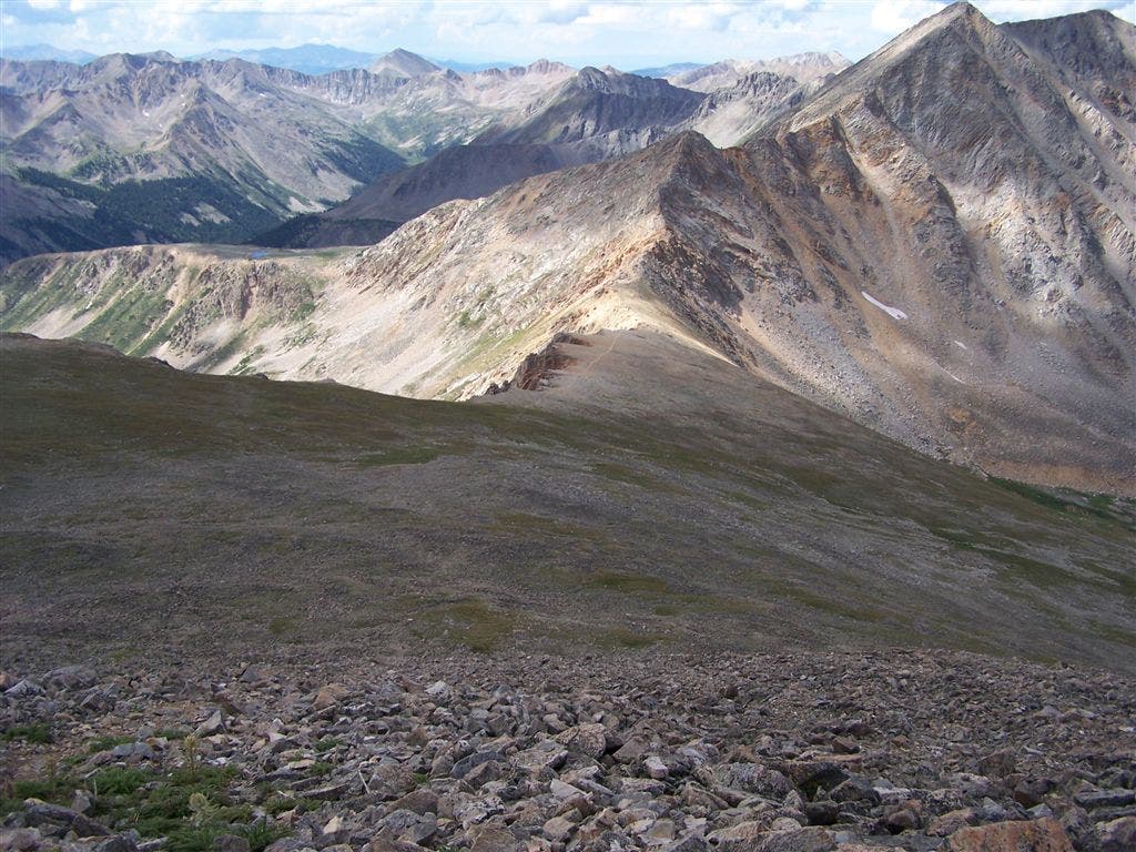 Southwest views of La Plata's broad ridge None