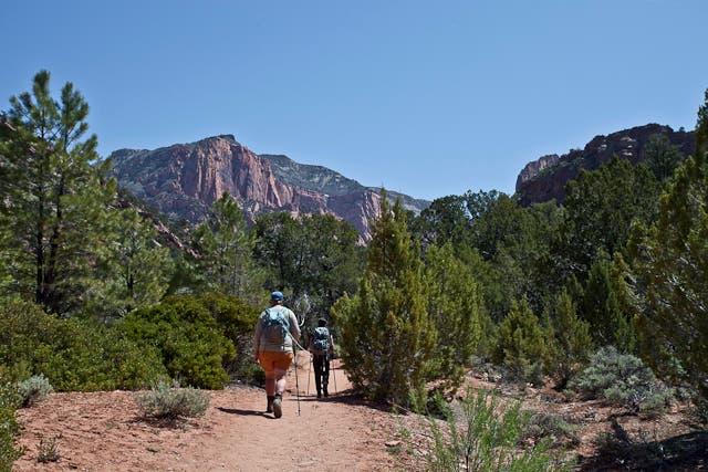 Start over packed sand towards cliffs None