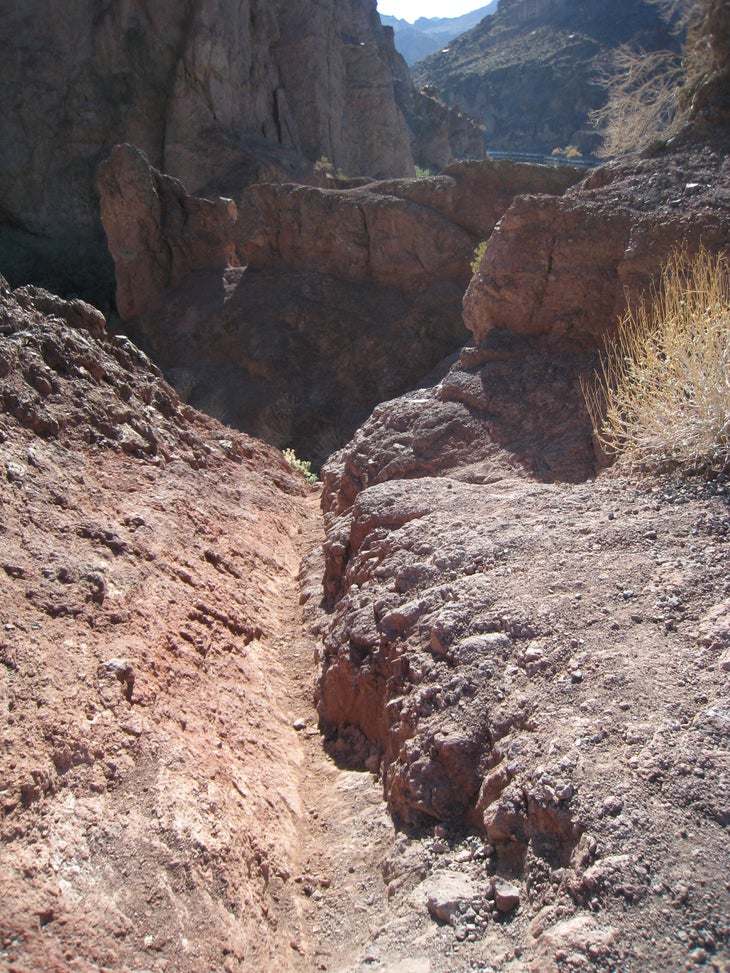 Steep Climb Down None
