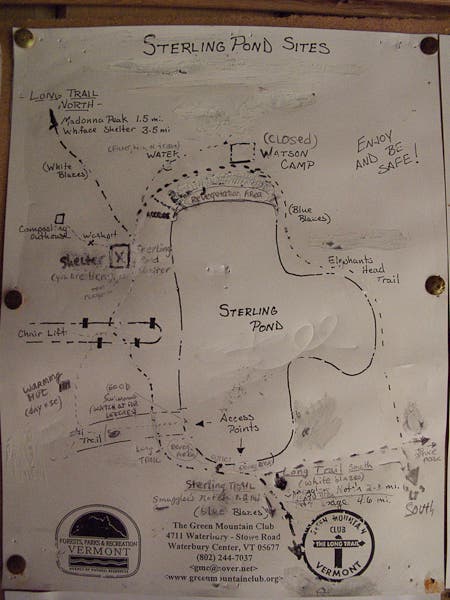Sterling Pond Shelter Map None