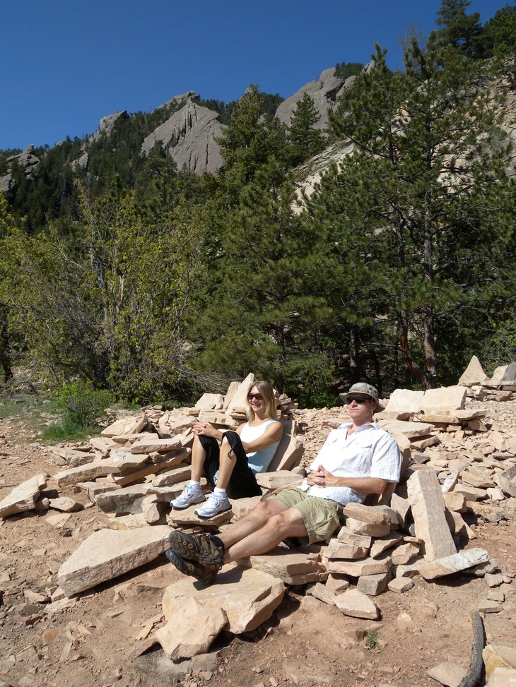 Stone Recliners at Woods Quarry None