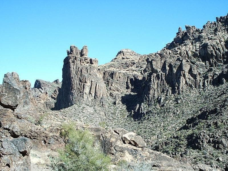 Superstition rock formations None
