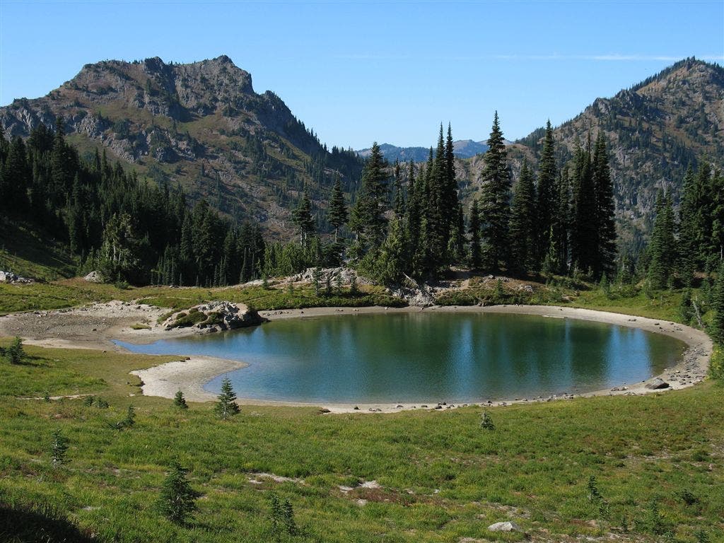 Tarn below Naches Peak None