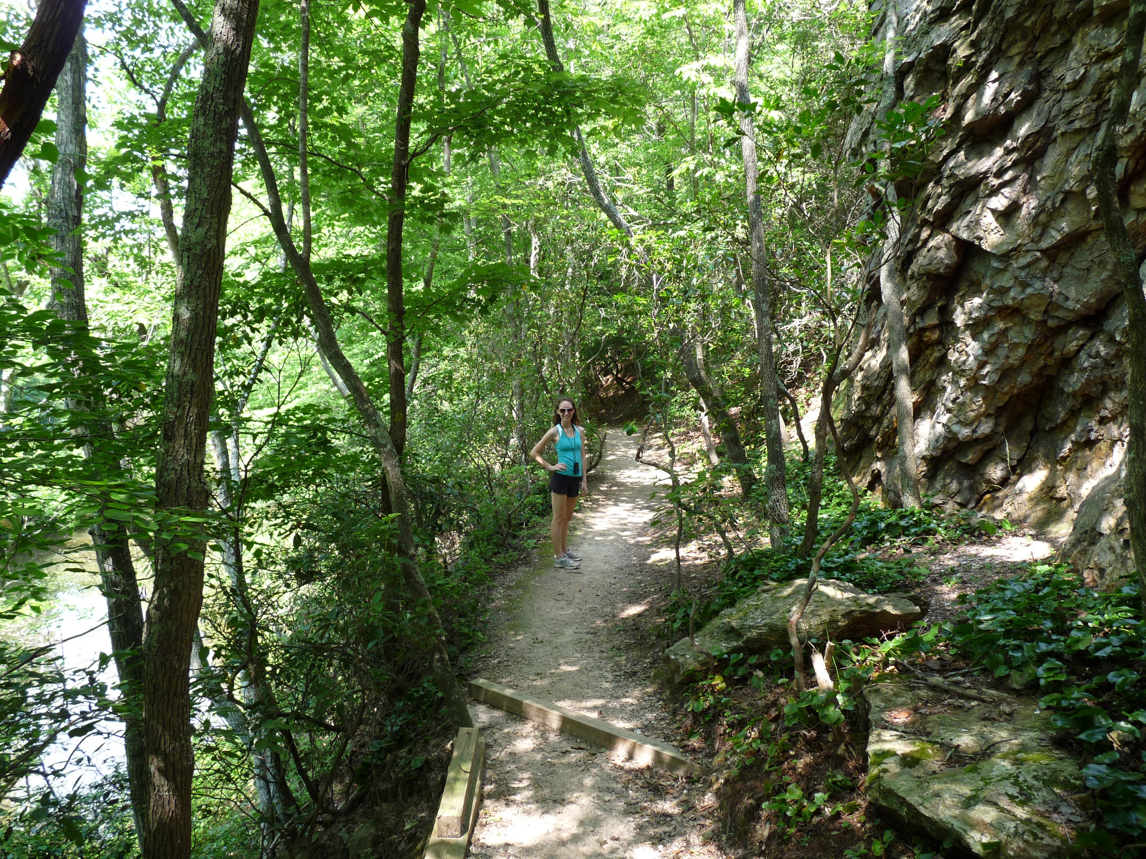 Trail becomes slim along peak None
