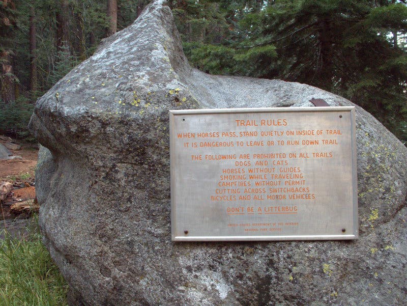 Trail Etiquette None