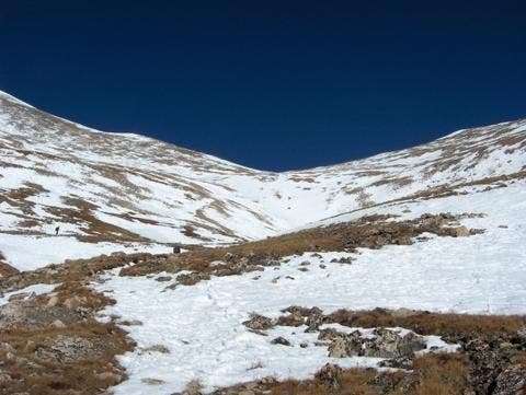 Trail to Democrat's saddle None