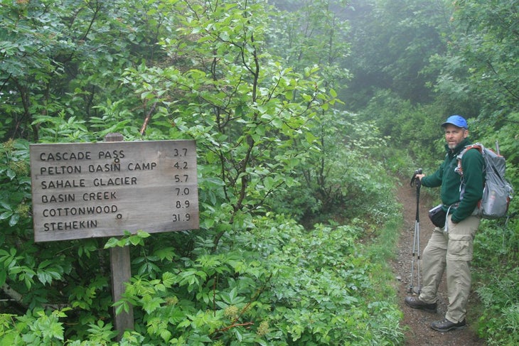 Trailhead sign. None