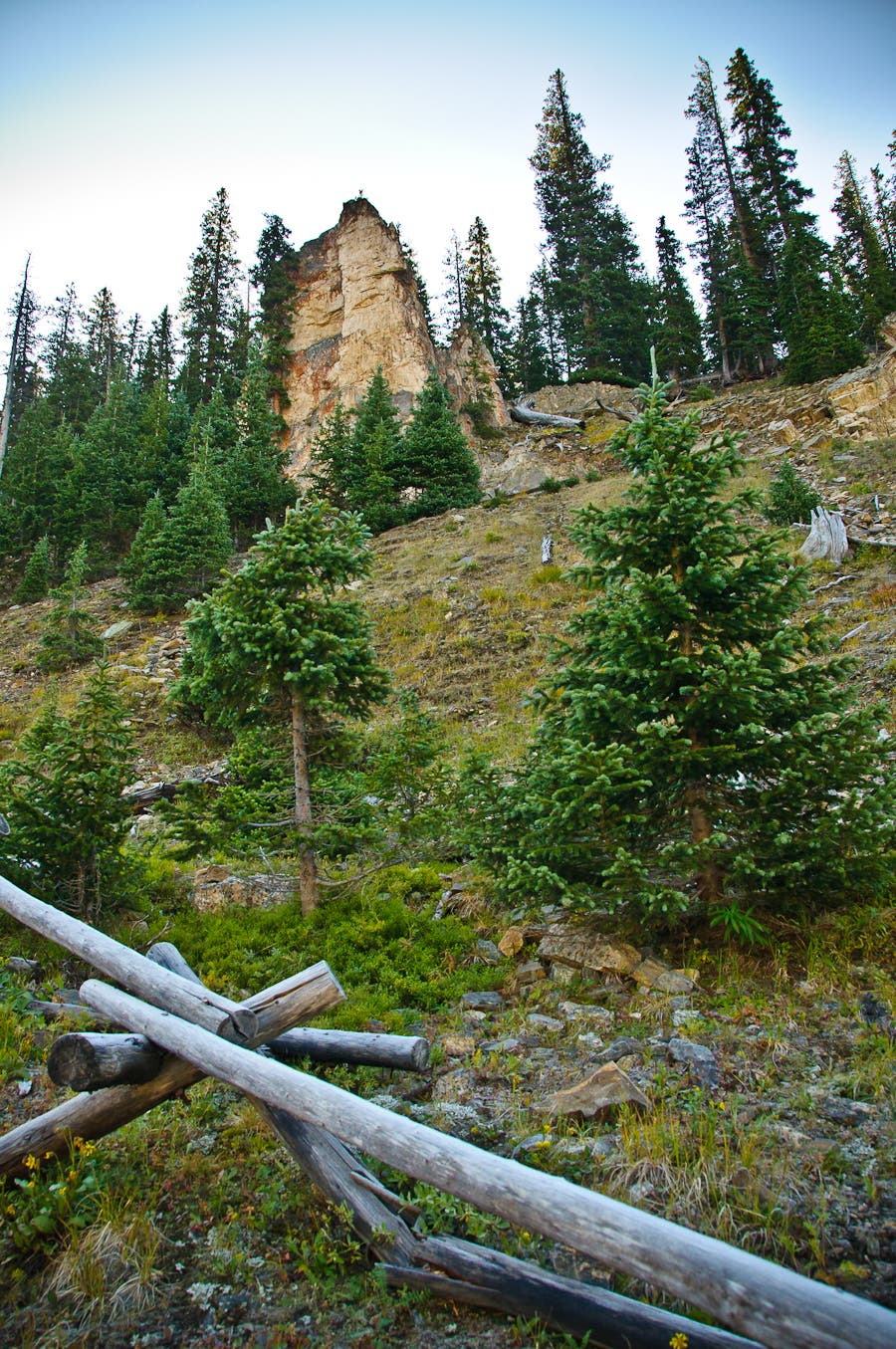 Trailside rock formations None