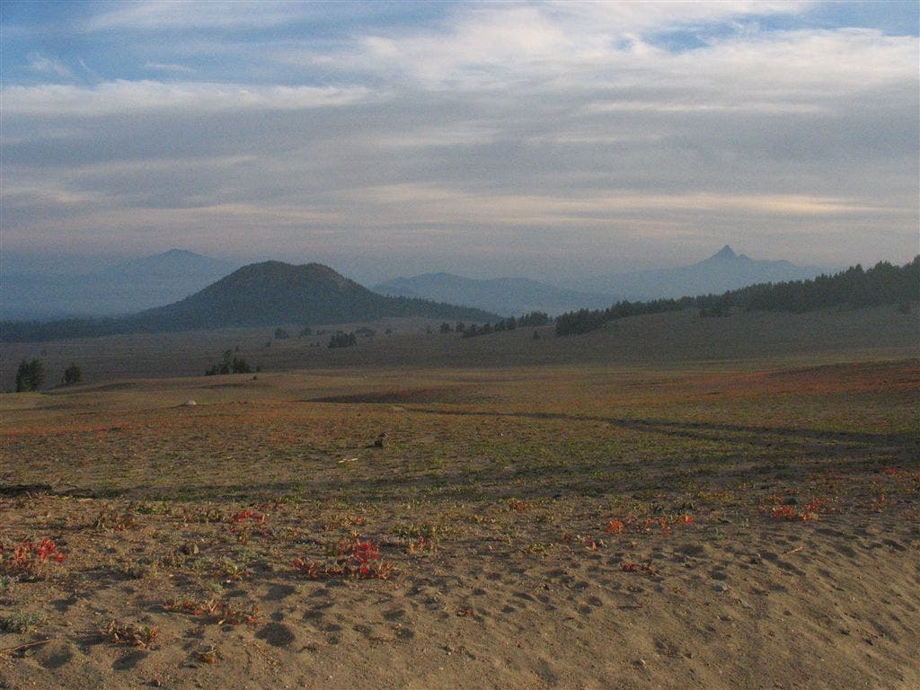 View north over the Pumice Desert None