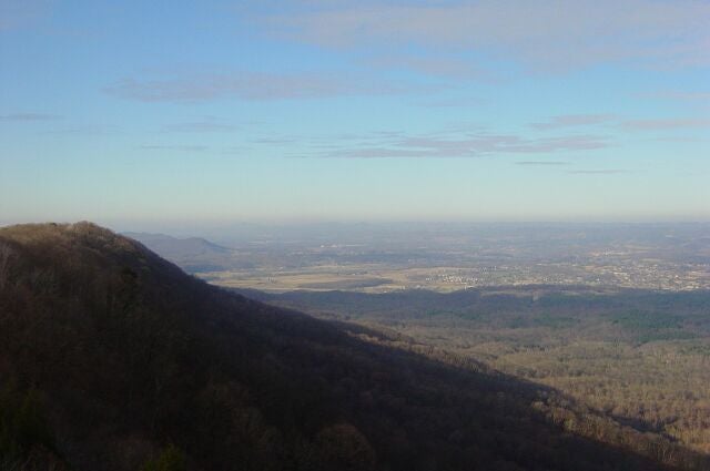 View west None