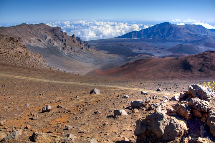 Views into the Haleakala Crater None
