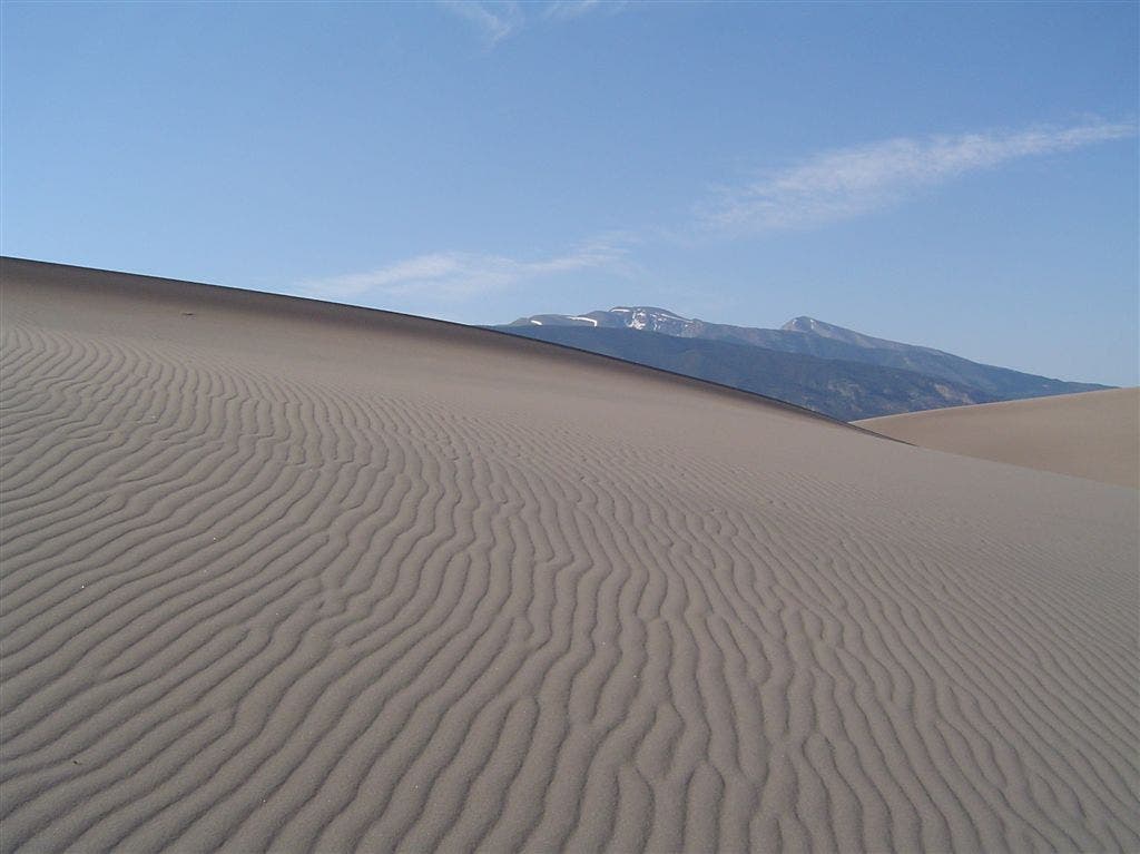 Wind patterns on the dunes None