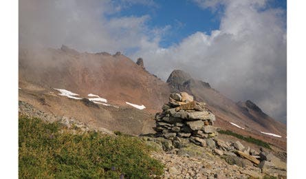 Rock cairns Like this one can help you stay oriented.  (by Kirkendall)
