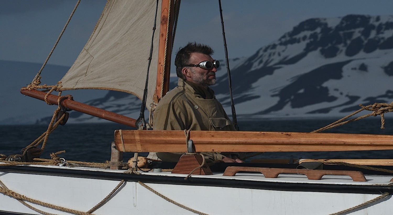 Tim Jarvis on the deck of the Alexandra Shackleton