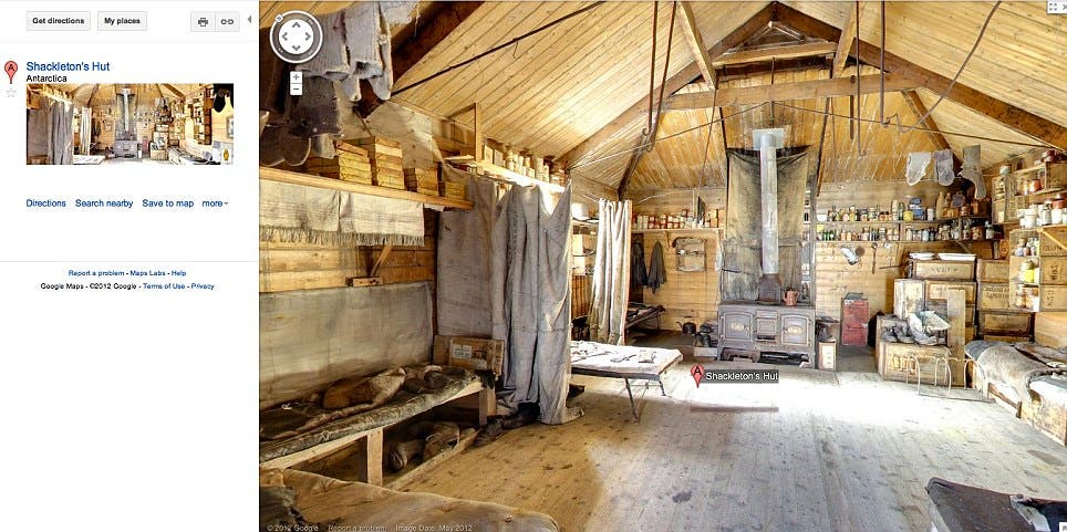 Shackleton's Hut View Shackleton's hut from the comfort of your own couch.