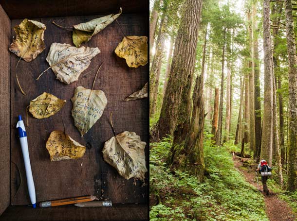Hikers follow protocol despite the absence of paper at the register for Nooksack Cirque Trail #750 in Mount Baker-Snoqualmie National Forest. [right]…