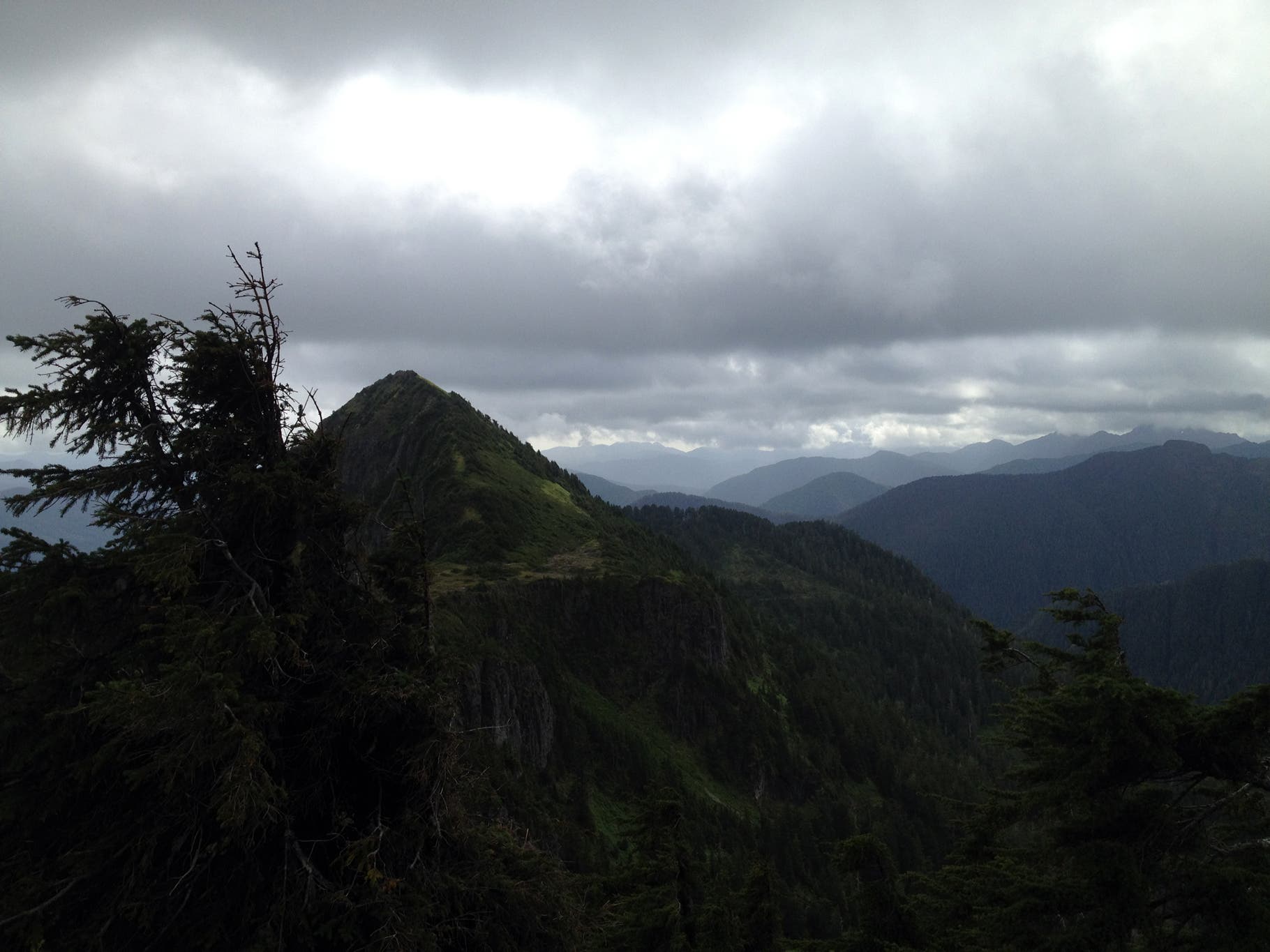 Haida Gwaii's Western Side A view towards Haida Gwaii's rugged, impassable western side.