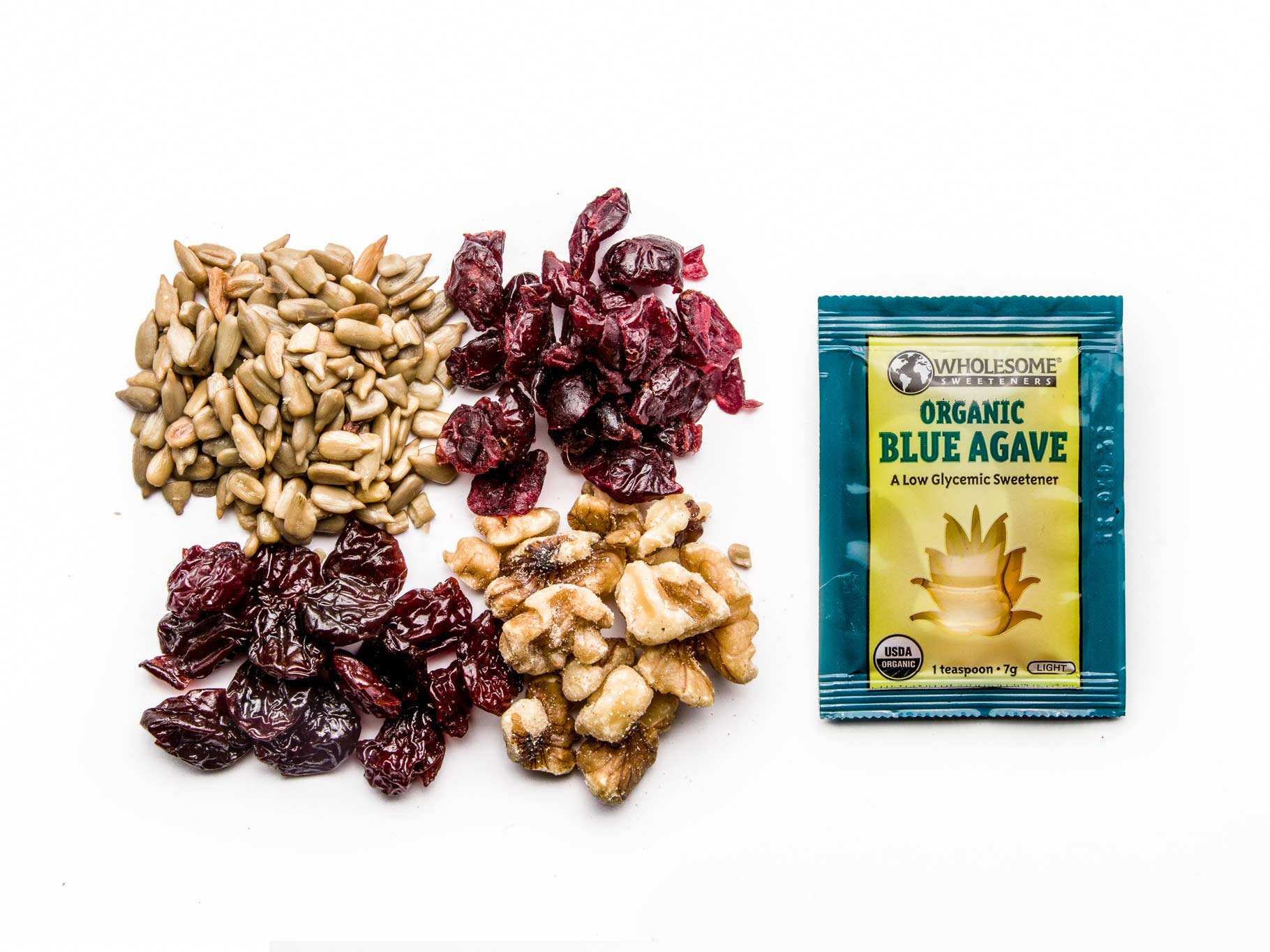 Stir in sunflower seeds, dried cranberries and cherries, and walnuts for just the right amount of flavor. Or, up the health quotient by adding agave…