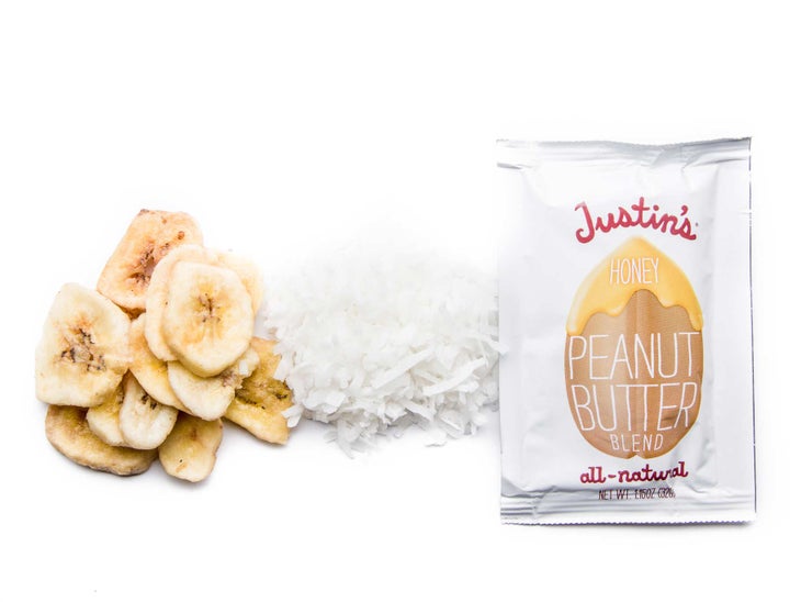Island Monkey Oatmeal Who doesn’t love banana chips? Add some shredded coconut and peanut butter, and it’s a whole lotta goodness.