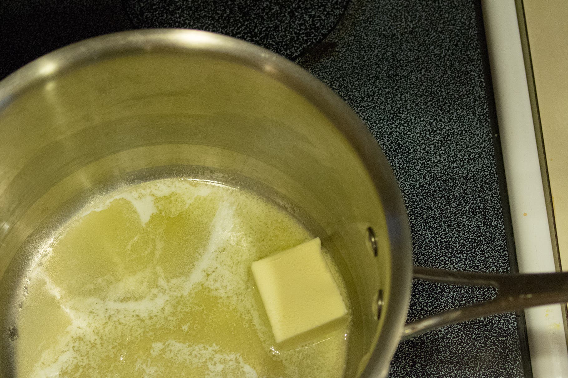 Bacon Krispy Bars: Step 2 In a 4-quart pot, melt butter.