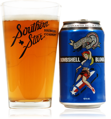 Bombshell Blonde, Southern Star Brewing Company – Conroe, TX With a creamy body and plenty of Texas-sized attitude, the Bombshell Blonde dresses to impress. Bring it along on your next adventure in Big Bend.
