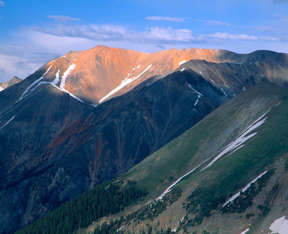 Afternoon light on Redcloud Peak in the San Juan Mountains of southwest Colorado.