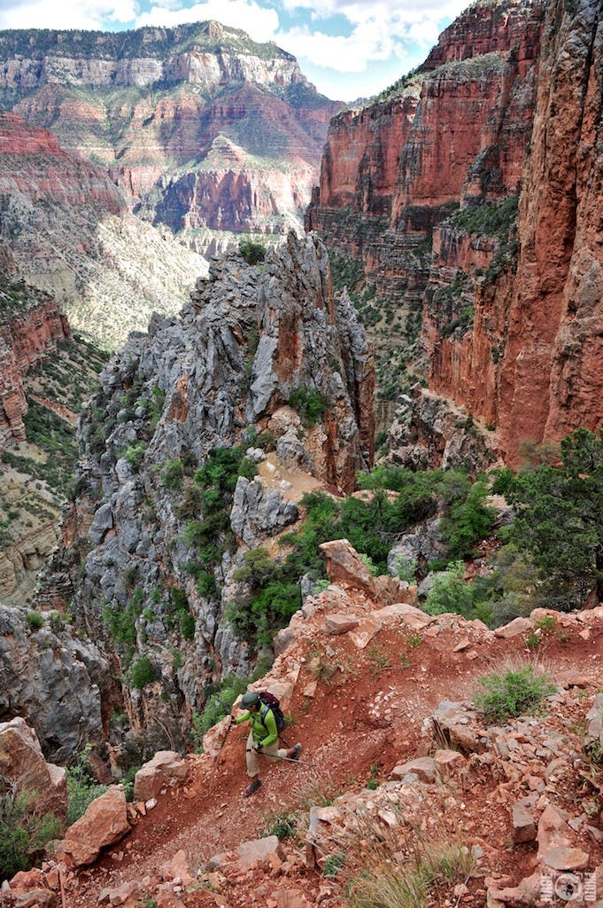 Redwall Limestone Switchbacks of the North Kaibab Trail are blasted out of the cliffs of the Redwall Limestone giving fantastic exposure as you descends to meet the…