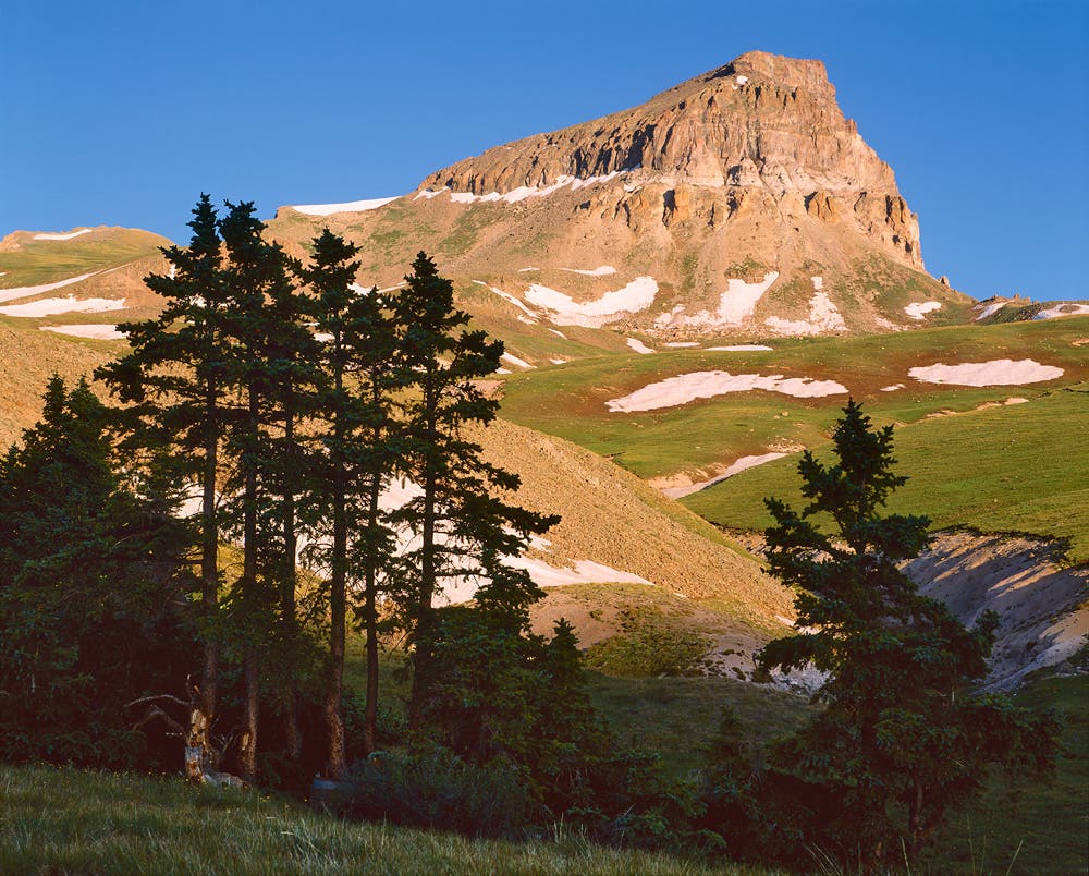 Sunrise on Uncompahgre Peak, a 14,309-foot \