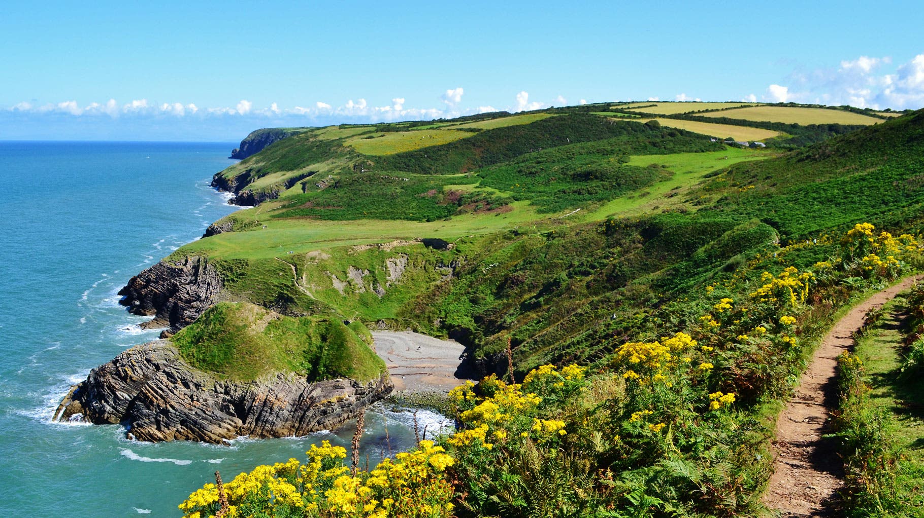 Castell Bach Castell Bach, found on the Ceredigion section of the Wales Coast Path in Cardigan Bay, has the remains of an iron age fort on the flat section beyond…