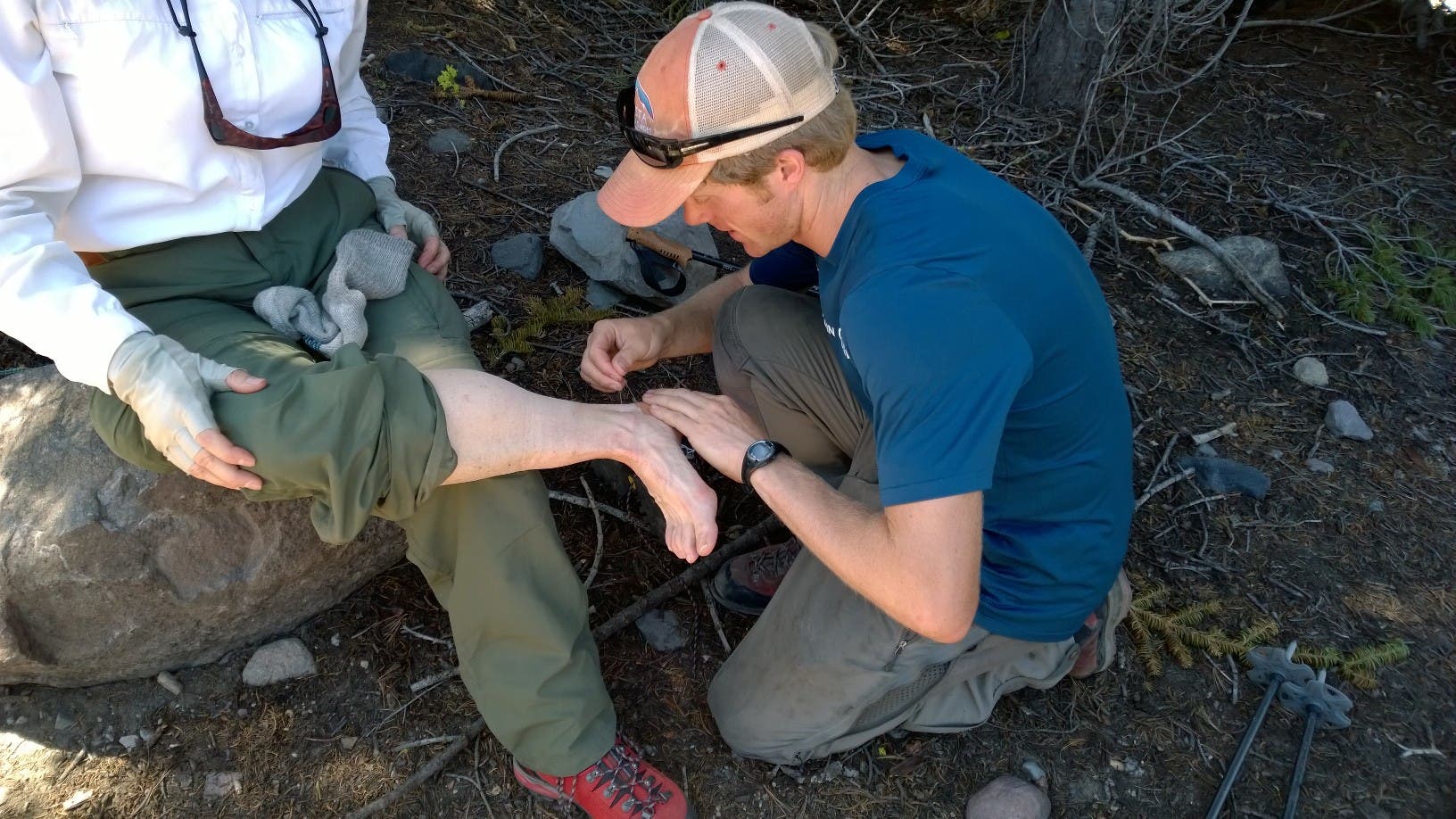 This Sierra Club cabin at Horse Camp was built in 1922, next to a spring. Filling up on water here, no filter required.