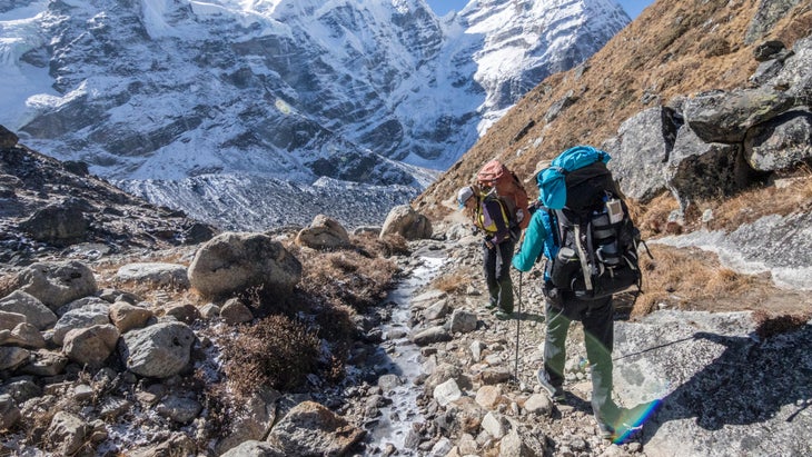 hikers going downhill