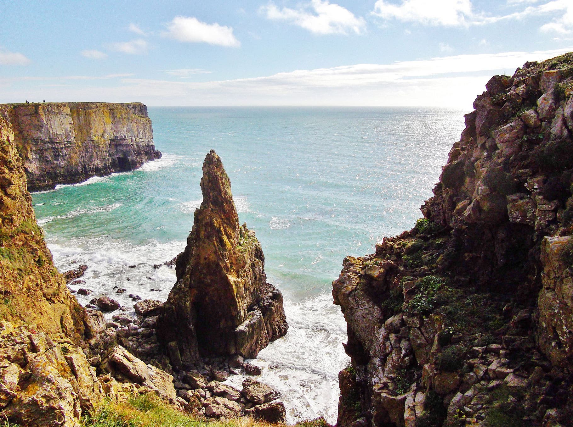Pinnacle Stack at Mowingword- Pinnacle stack at Mowingword is a popular area for climbing that can be found on the Pembrokeshire section of the Wales Coast Path.