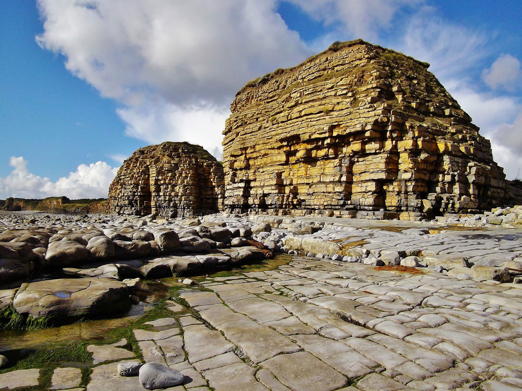 Rhoose Point in the Vale of Glamorgan is the most southerly point in mainland Wales.