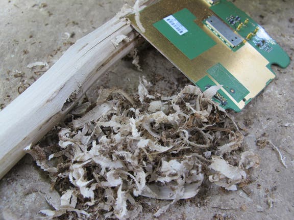Or use the already sharp edge of a circuit board to create tinder shavings for your fire.