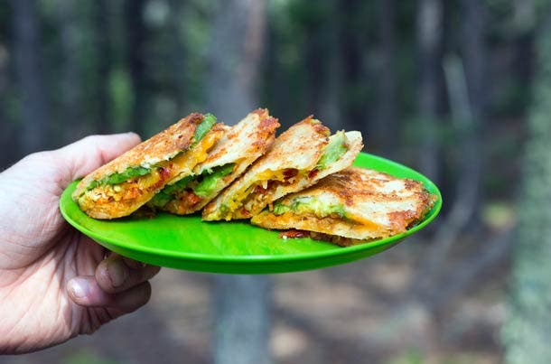 Crispy Avocado Melt Crispy Avocado Melt served on the GSI Gourmet Plate Set in Green: 4 for $6.50, 5 oz gsioutdoors.com